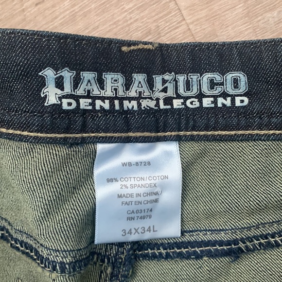 Parasuco Jeans Size 34 X 34 Indigo Mens - Picture 5 of 10